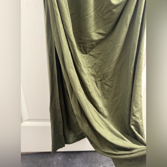 Elegant Maternity Olive Green Maxi Dress - Picture 6 of 9